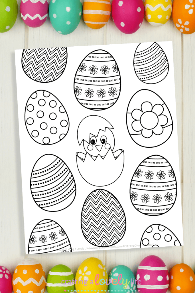 Easter egg coloring pages free printables