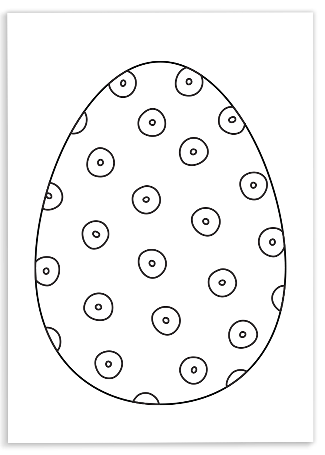 Dot egg coloring sheet â gilm press