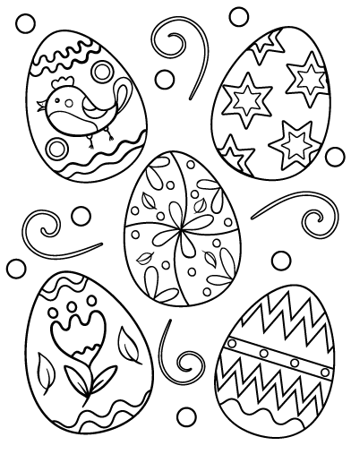 Free easter egg coloring page