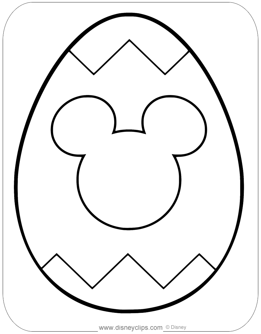 Disney easter egg coloring pages