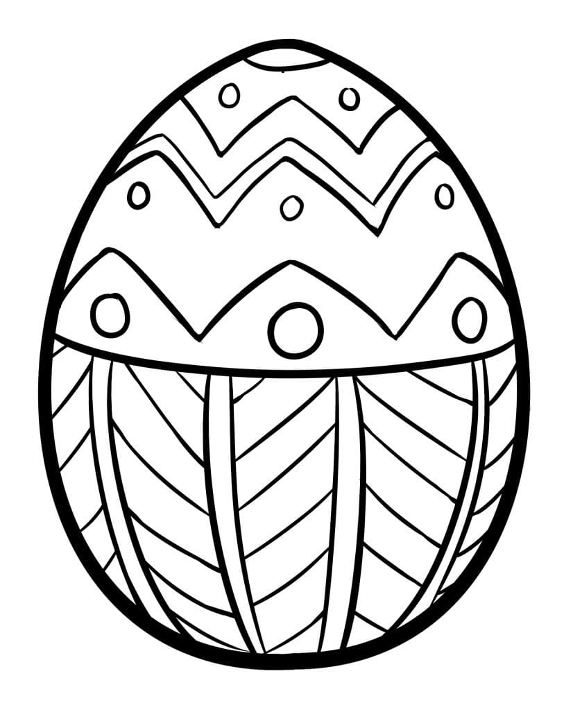 Easter egg image coloring page
