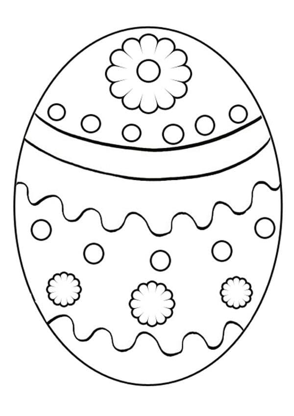 Easter egg picture coloring page