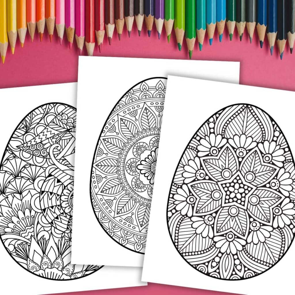 Free easter egg mandala coloring pages to print now