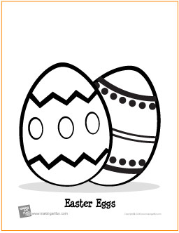 Easter eggs free printable coloring page