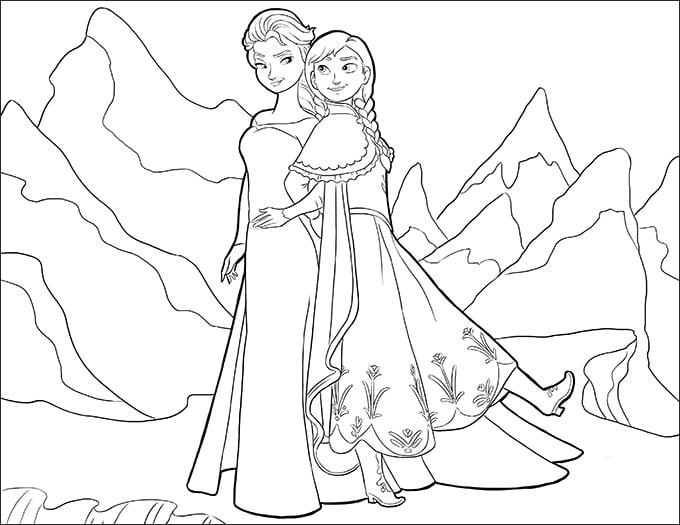 Frozen coloring page s