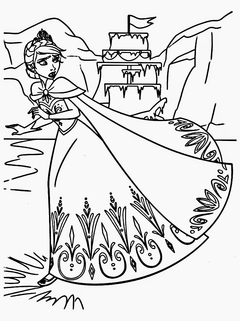 Free printable frozen coloring pages for kids