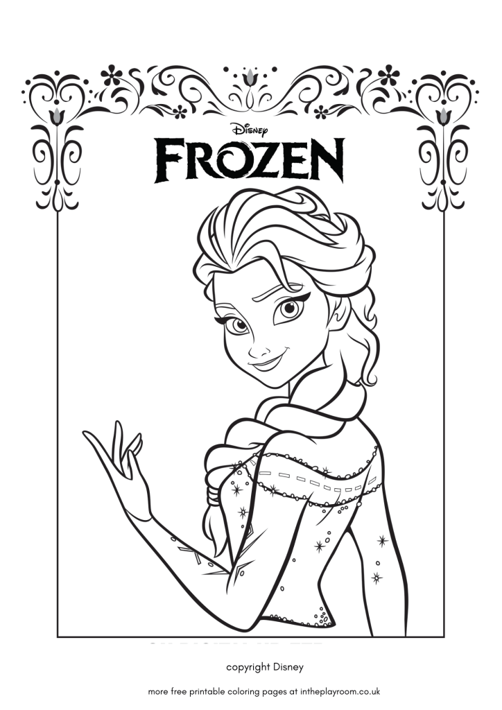 Frozen loring pages elsa anna olaf and more
