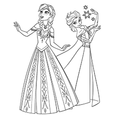 Beautiful frozen coloring pages for your little princess