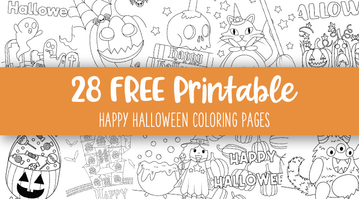 Happy halloween coloring pages