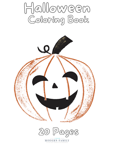Printable halloween coloring sheet packet