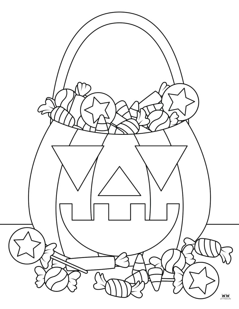 Halloween candy coloring pages