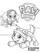 Paw patrol coloring pages for free