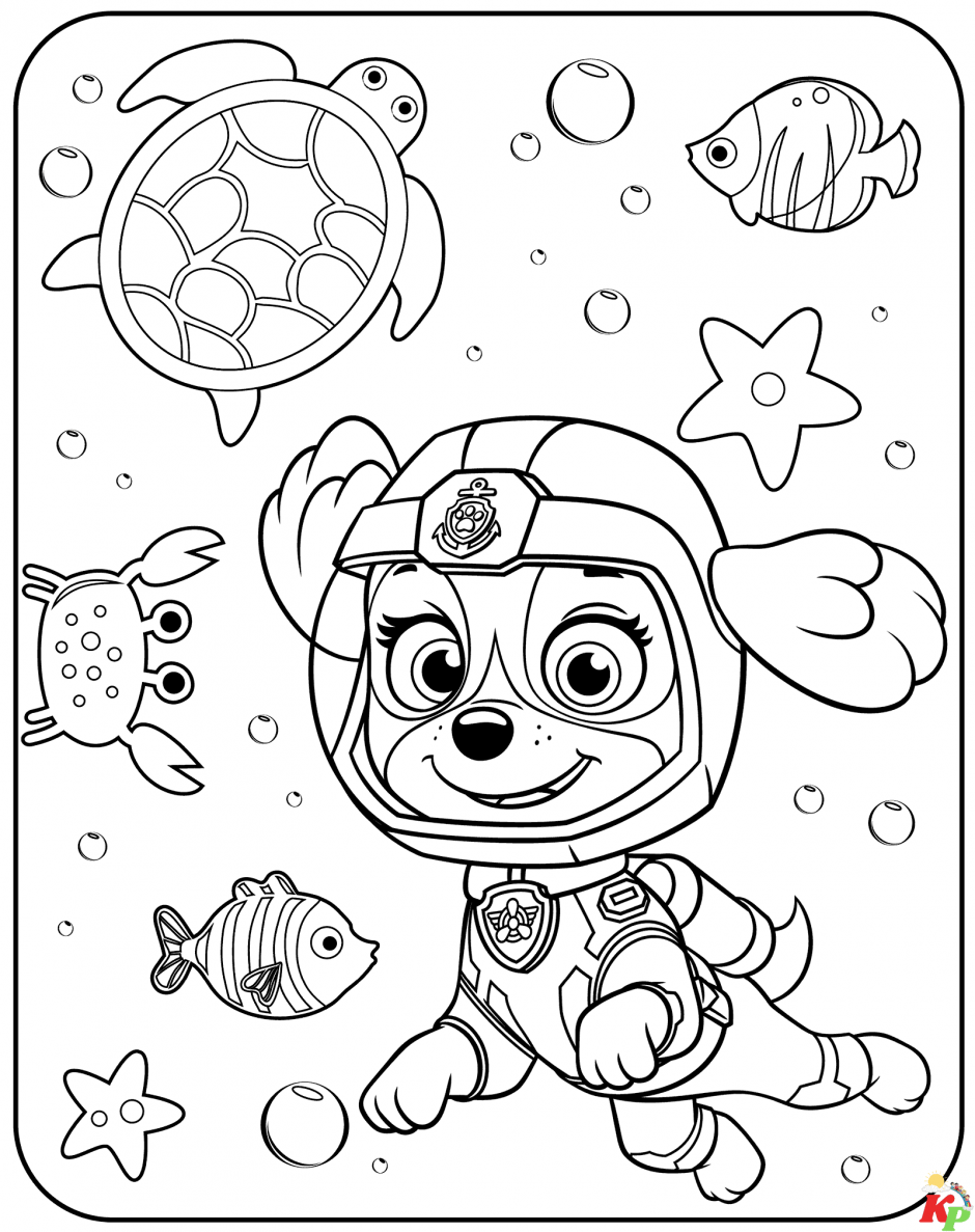 Paw patrol coloring pages for kids