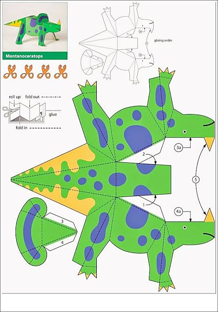 Dinosaur paper craft free download pdf