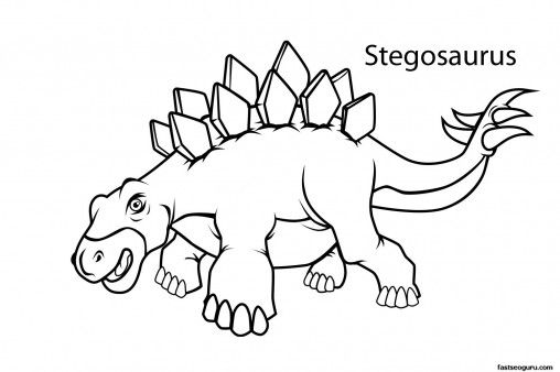 Printable dinosaur stegosaurus coloring pages