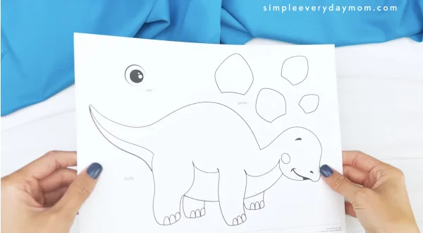 Printable dinosaur craft for kids free template
