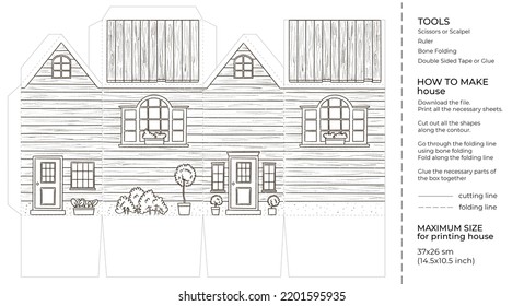 Paper house template images stock photos d objects vectors