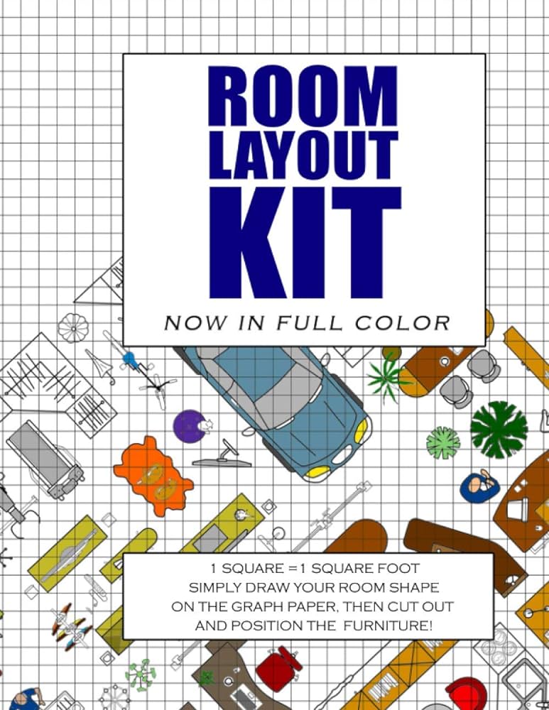 Room layout kit now in full color the perfect furniture lay out planner