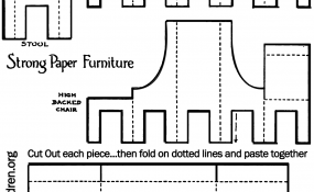 How to make a paper doll house table chairs
