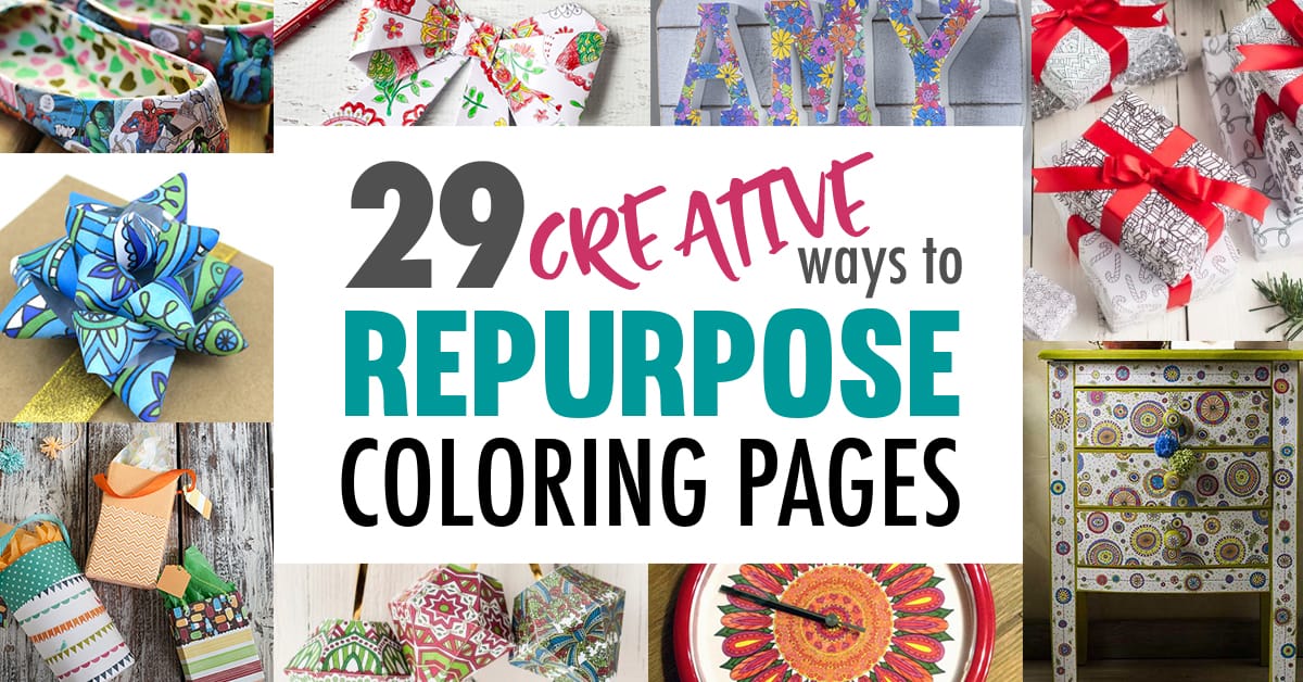 Creative ways to repurpose coloring pages