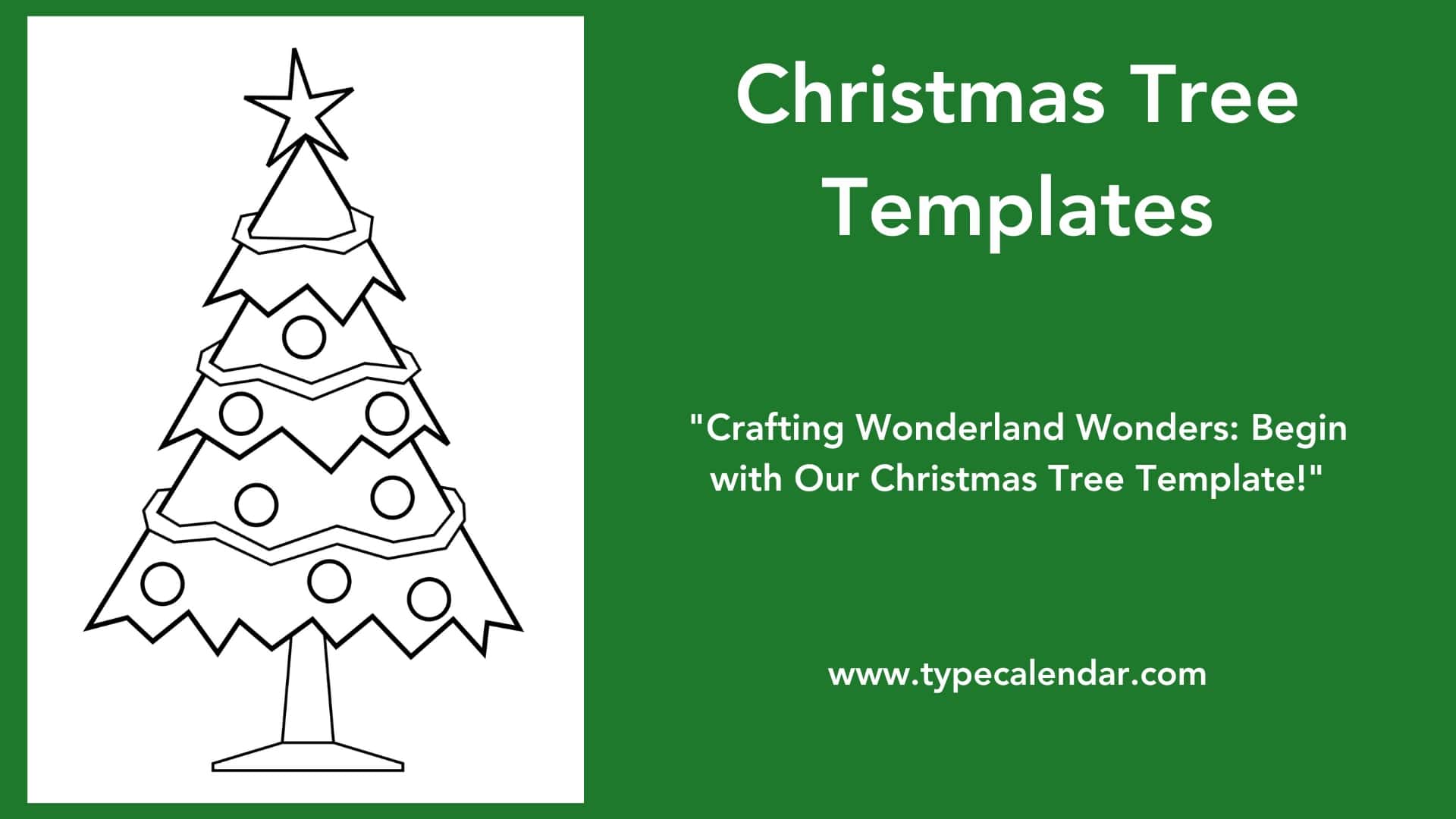 Free printable christmas tree templates pdf blank cut out craft