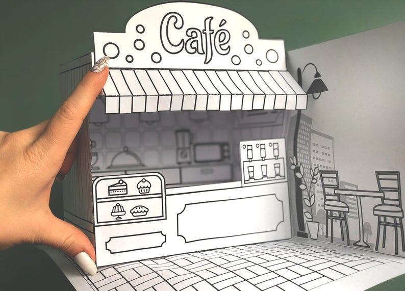 Buy new printable kit for paper cafe toy coloring pages paper online in india