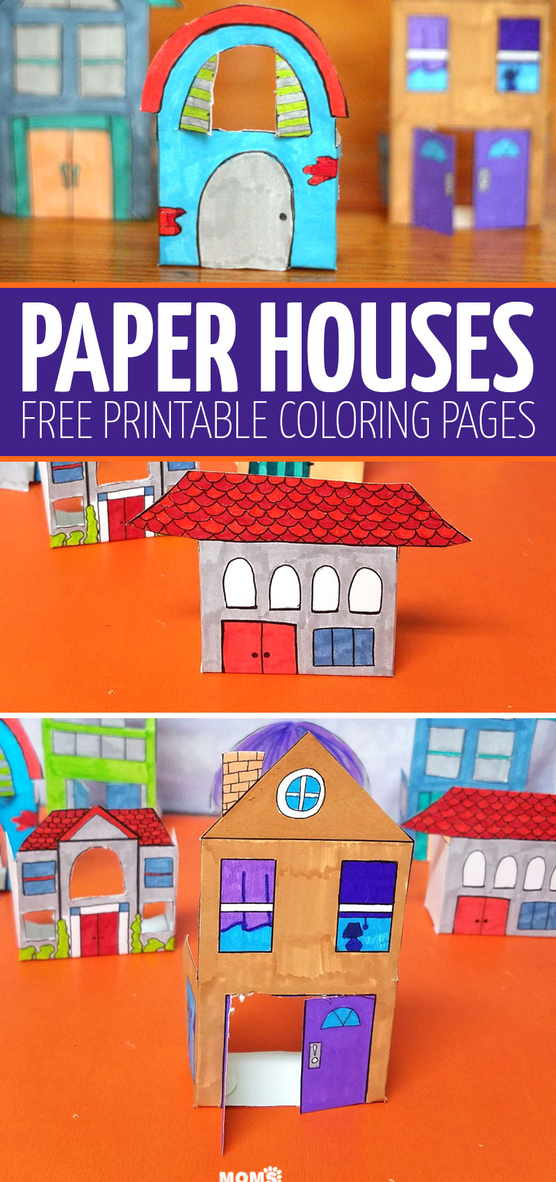 Foolproof free printable paper houses for kids and grown