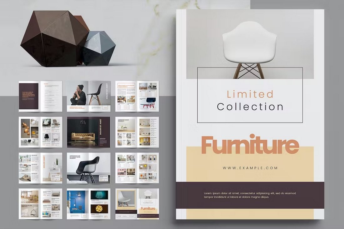 Furniture product catalog template design shack