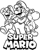 Super mario coloring pages to print
