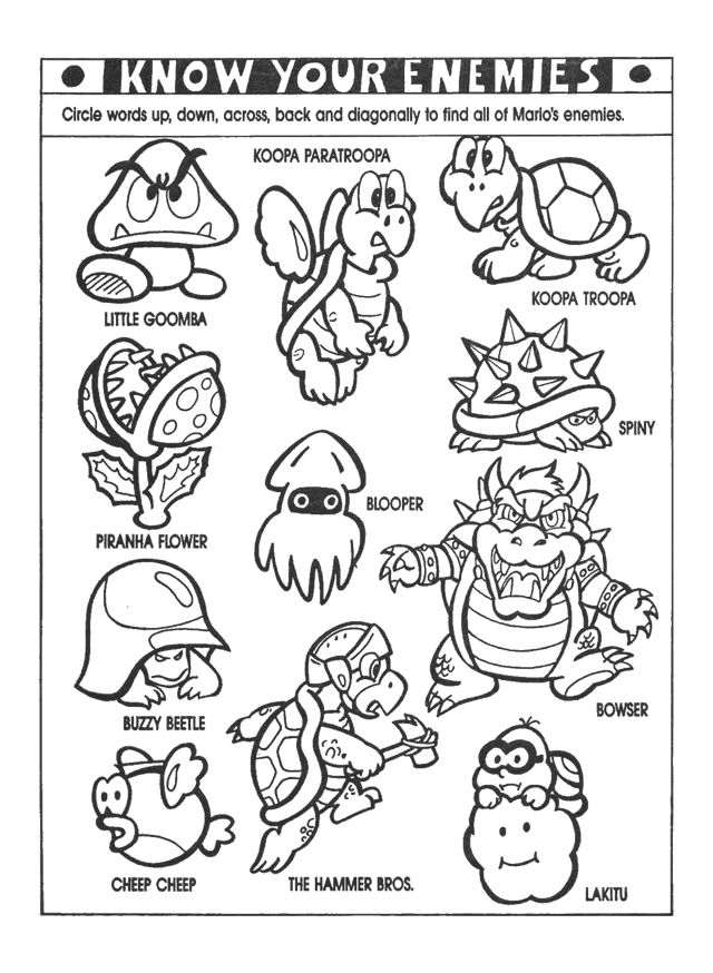 Nintendo coloring pages mario coloring pages super mario coloring pages coloring pages