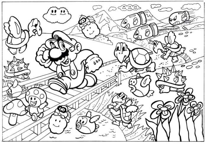Mario characters coloring pages mario coloring pages super mario coloring pages coloring books