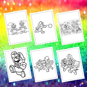 Dive into adventure printable super mario bros coloring pages collection