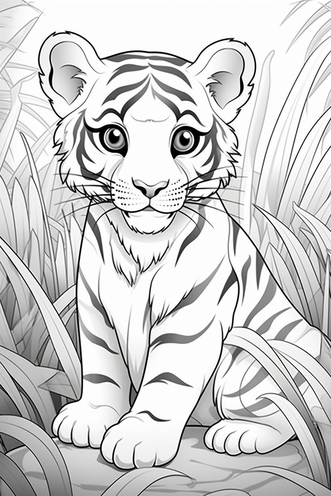 Cute jungle animals coloring book for kids pages of printable coloring pages