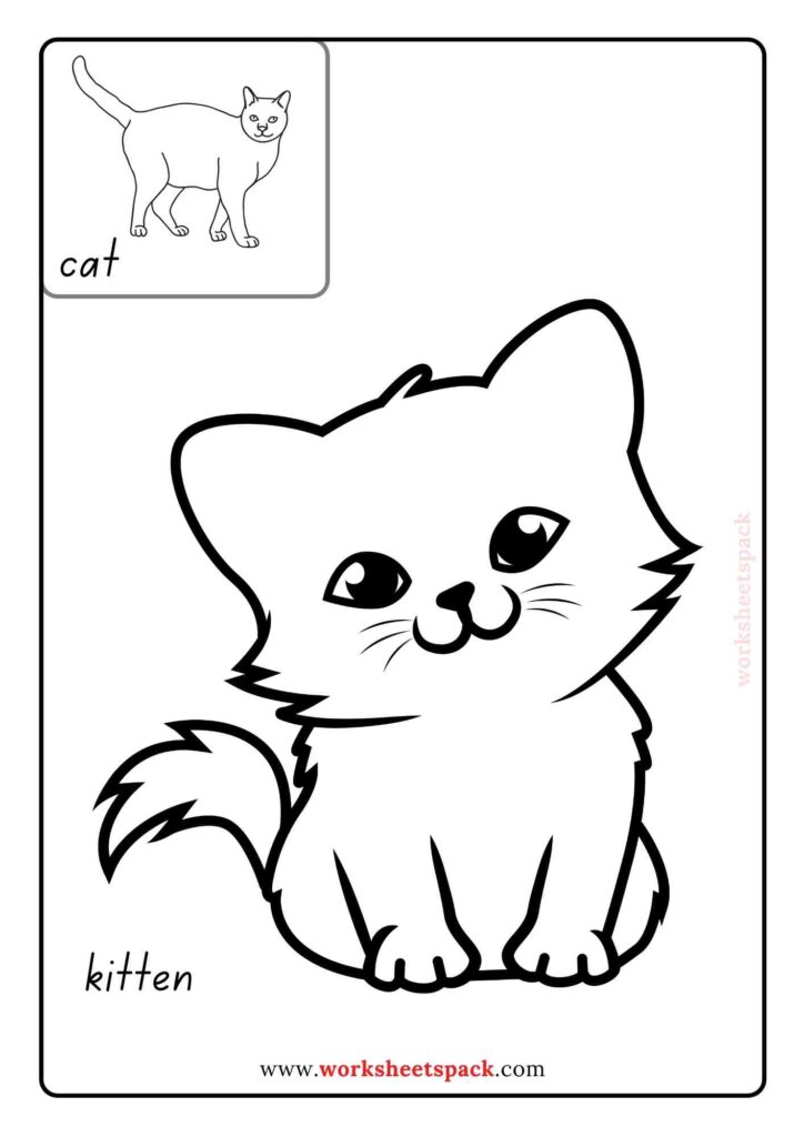 Cute baby animal coloring pages printable