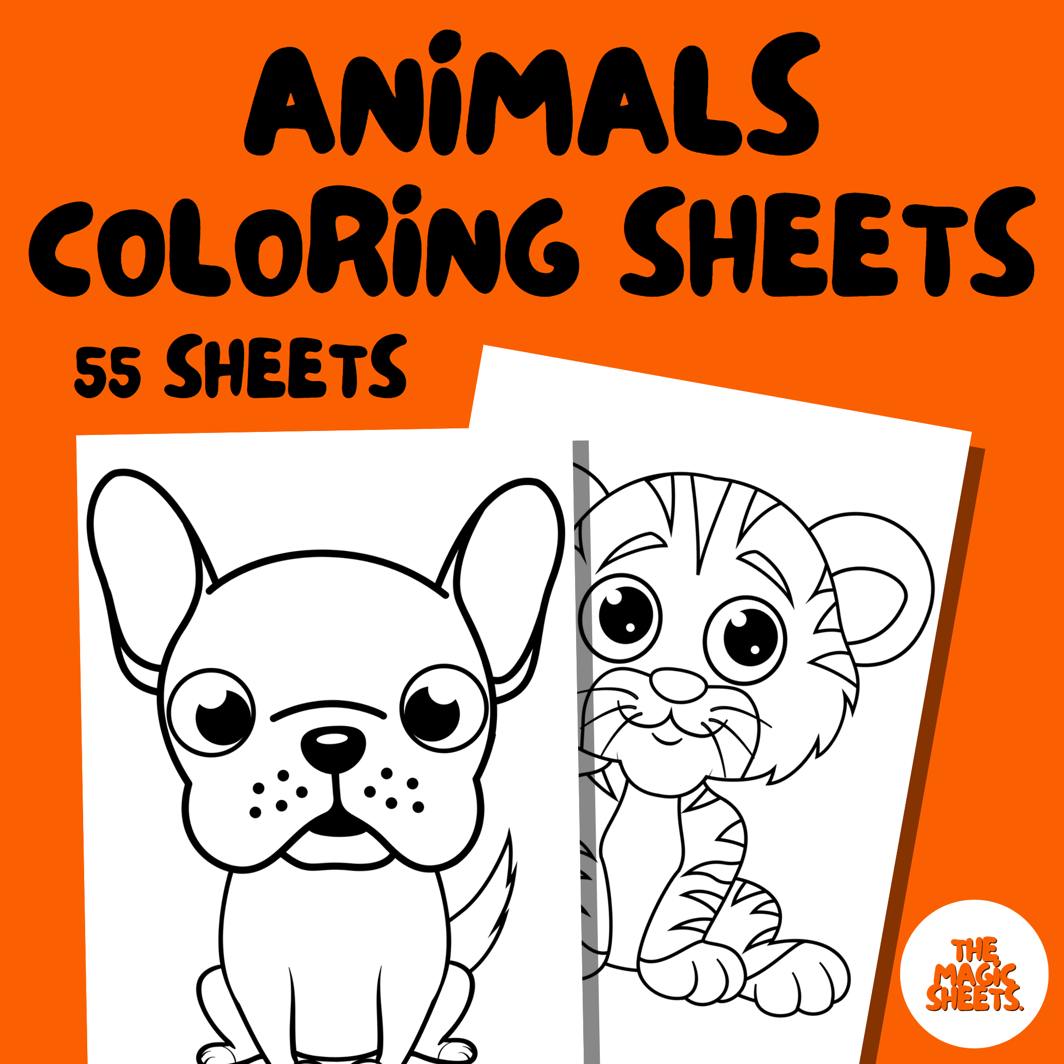 Animal coloring sheets for kids made by teachers
