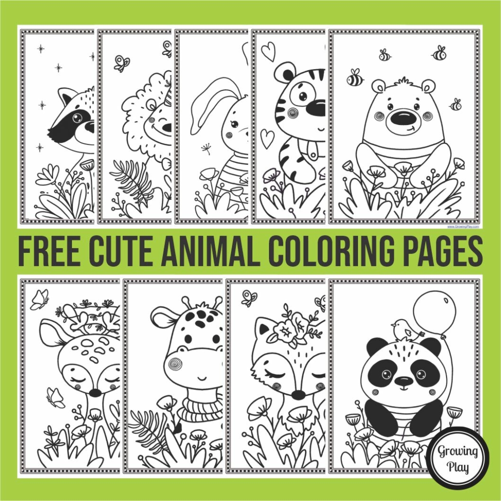 Cute animal coloring pages