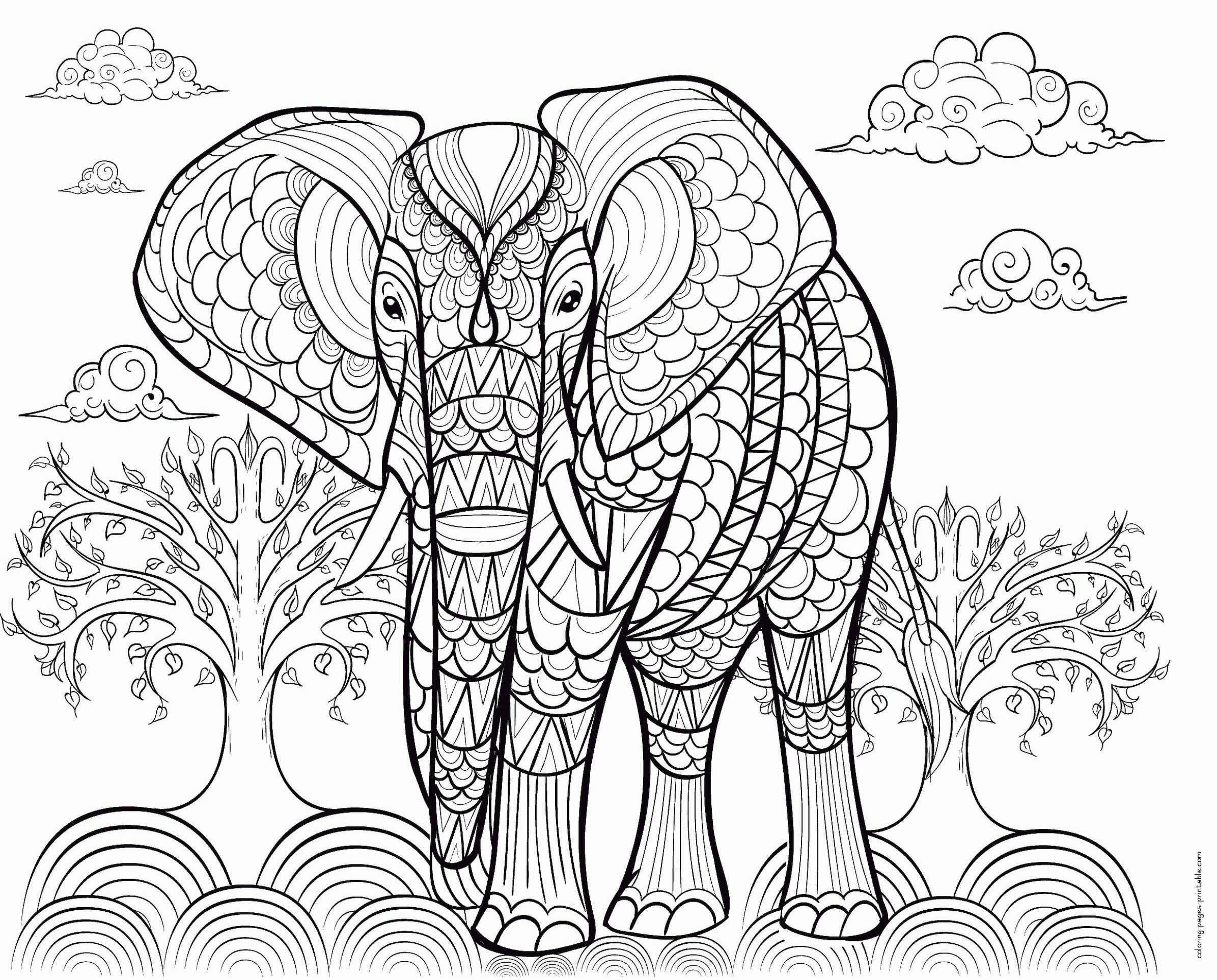 Free printable adult coloring pages animals