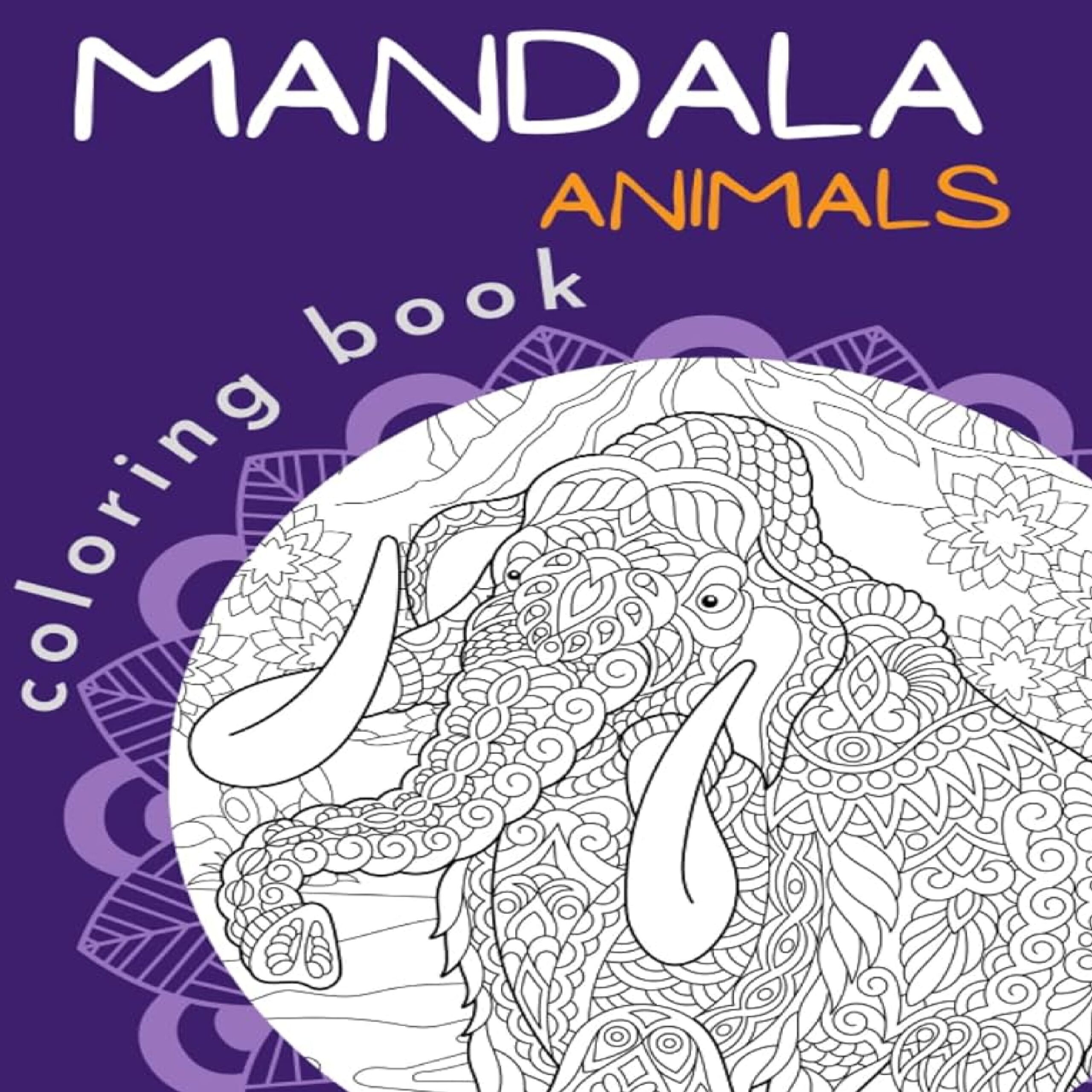 Animals mandala coloring book stress relieving coloring pages for adultsteens made by teachers