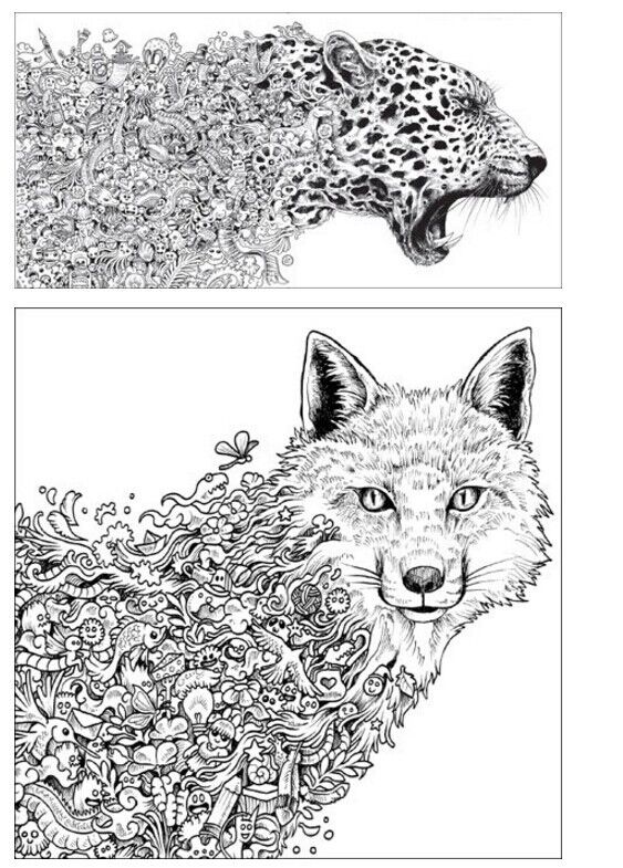 Coloring books animorphia an extreme coloring art creative book for adults