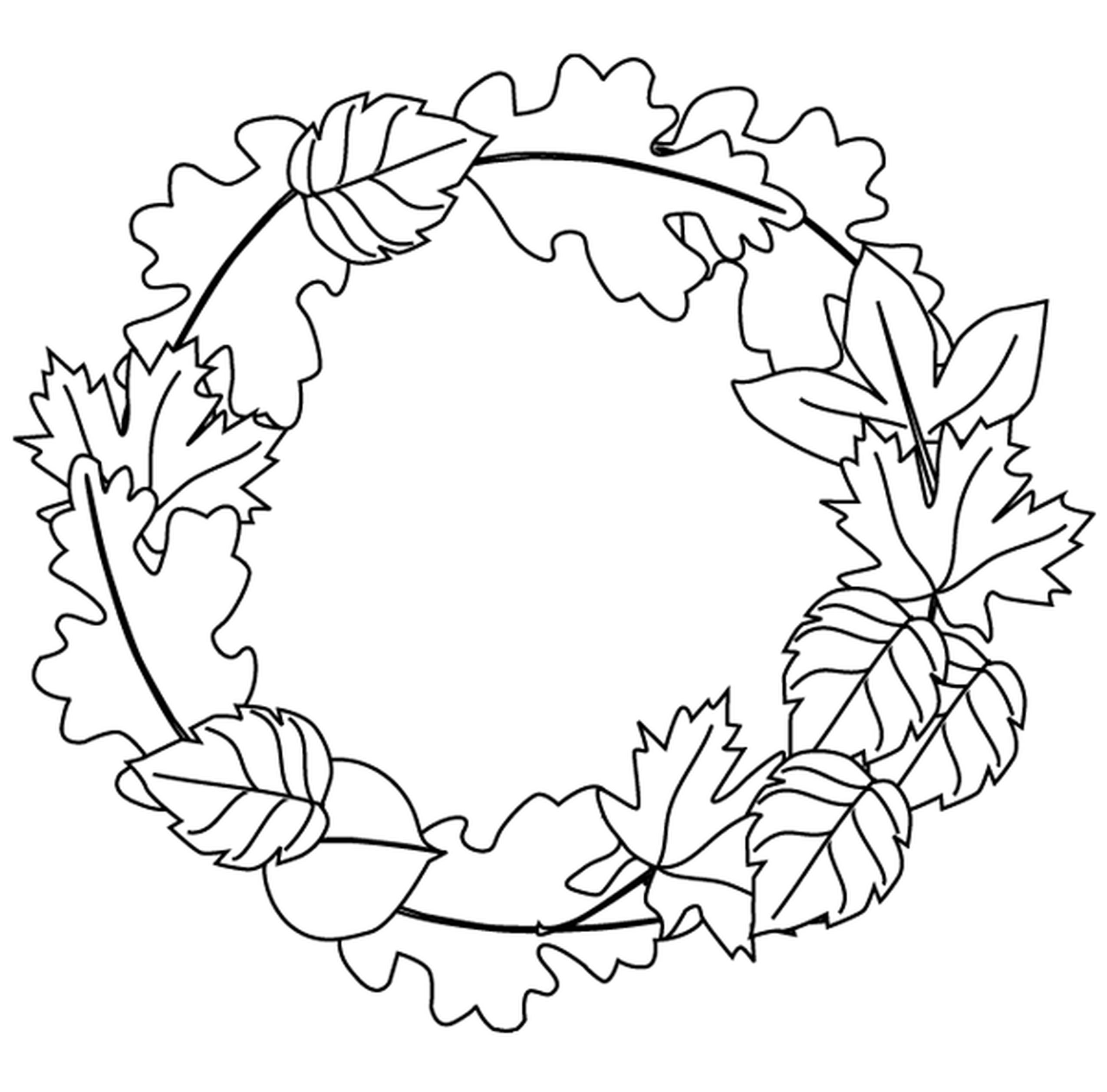 Fall leaves coloring pages