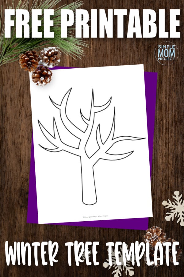 Free printable winter tree template â simple mom project