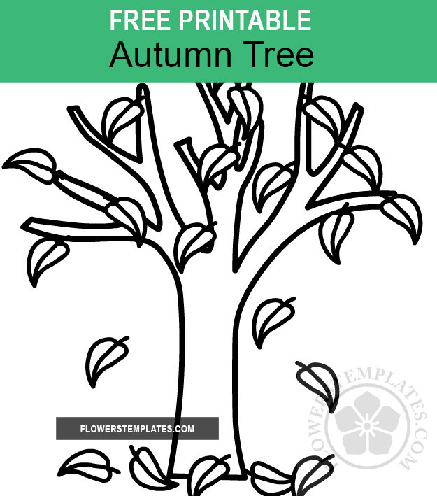 Autumn tree coloring page