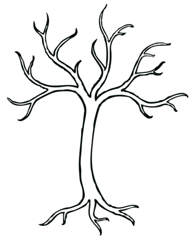 Bare tree coloring page free printable coloring pages