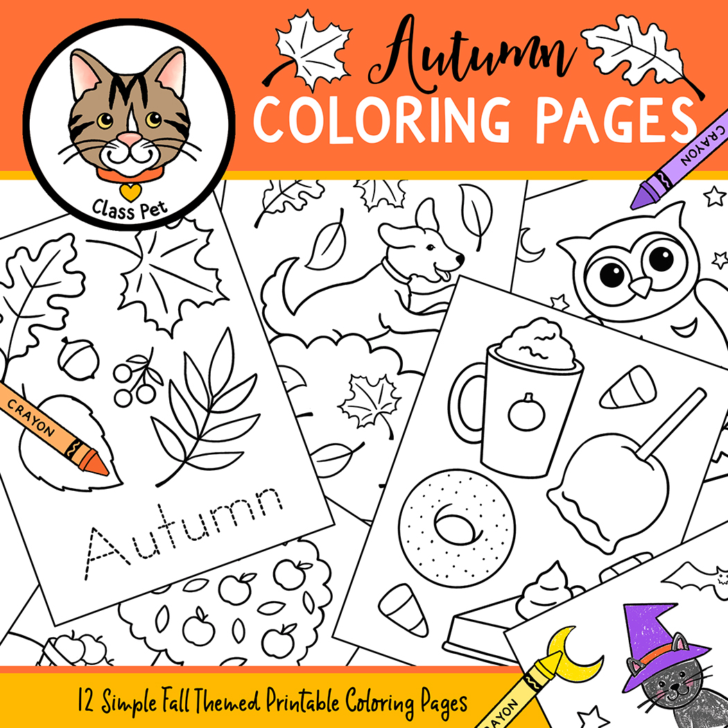 Fall coloring pages made by teachers
