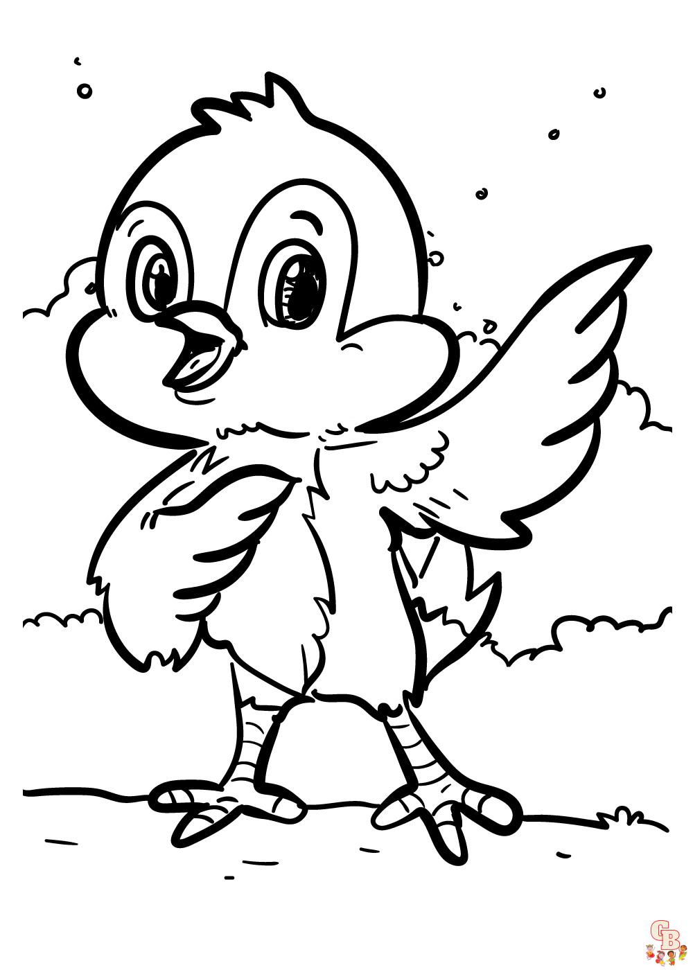 Cute birds coloring pages