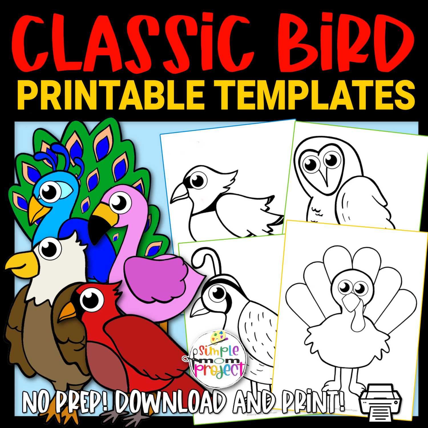 Bird printable templates