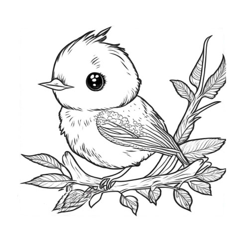 Digital cute bird coloring pages printable beautiful cute bird r coloringpages