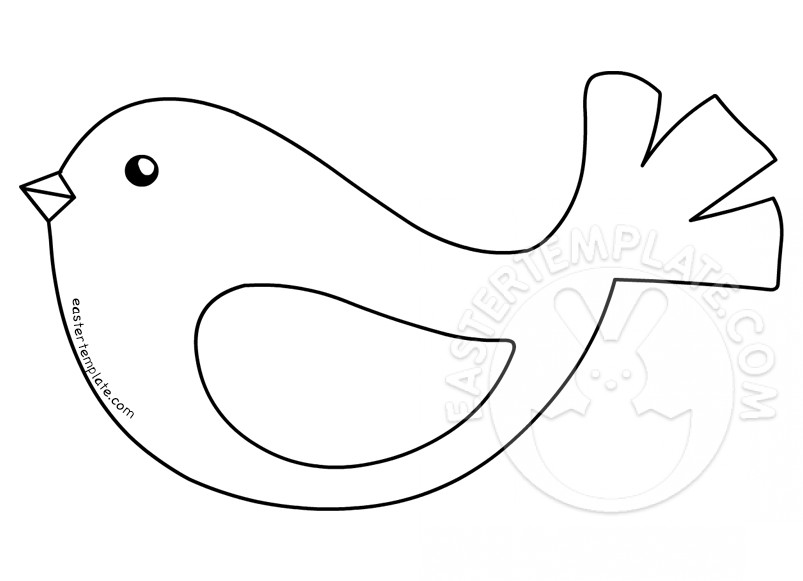 Simple bird templates coloring page