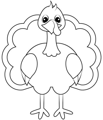 Turkey bird coloring page free printable coloring pages