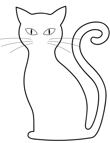 Black cat coloring page free printable coloring pages
